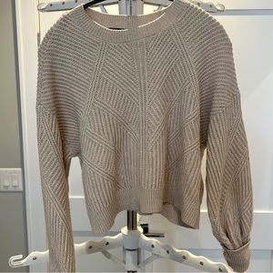 Express beige cropped sweater, worn once and perfect condition